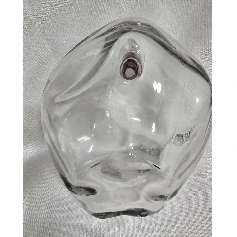 Vtg Ezra Brooks apple glass bottle decanter retro mid-century barware home decor